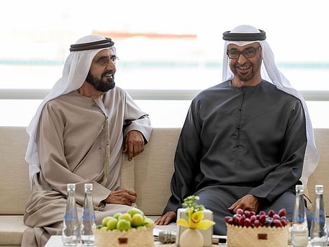 President His Highness Sheikh Mohamed bin Zayed Al Nahyan and His Highness Sheikh Mohammed bin Rashid Al Maktoum, Vice President, Prime Minister and Ruler of Dubai