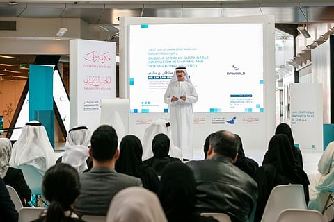 Sultan bin Sulayem, Chairman and CEO of DP World, speaking about the Dubai’s innovation journey in trade and logistic on day two of the ‘Innovation Talks’ in Dubai  on Tuesday