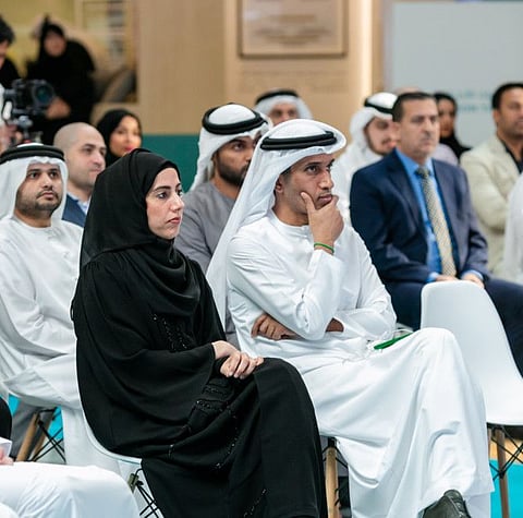 (Second from right) Abdulla Mohammed Al Basti, Secretary General of The Executive Council of Dubai during a session on the third day of the ‘Innovation Talks’ series in Dubai on Wednesday