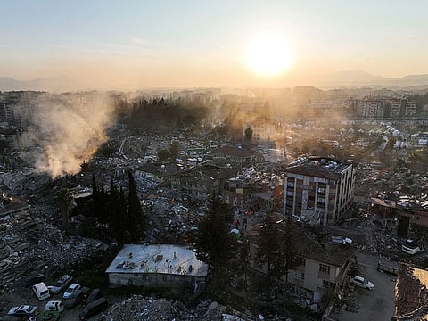 A view shows the aftermath of the deadly earthquake in Hatay, Turkey.