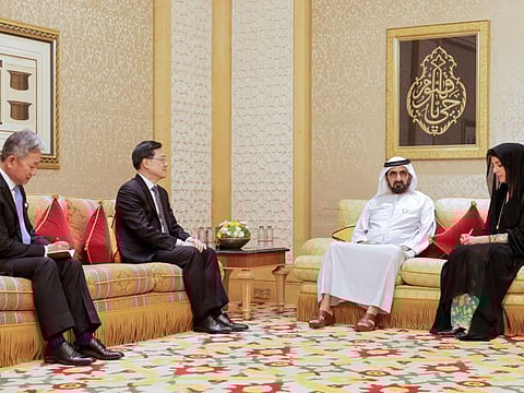 Sheikh Mohammed bin Rashid Al Maktoum, Vice President and Prime Minister of the UAE and Ruler of Dubai meets Hong Kong's Chief Executive John Lee.
