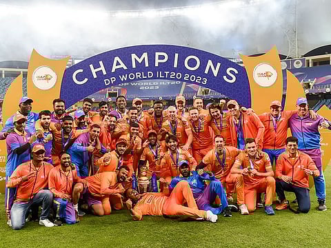 Adani Sportsline-owned Gulf Giants won the inaugural DP World ILT20 at Dubai International Stadium on Sunday.