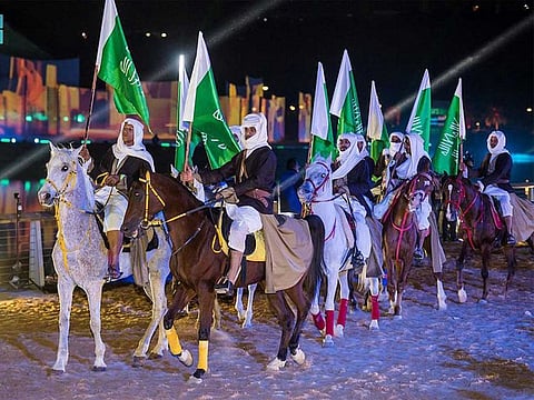 Part of celebrations held last year in Riyadh marking Saudi Arabia's Founding Day.