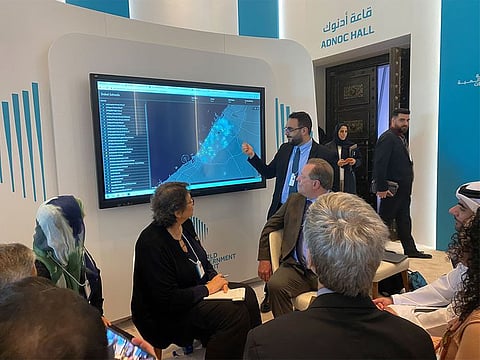 The digital dashboard being unveiled at a workshop of the Global Councils on SDGs at a World Government Summit pre-event in Dubai.