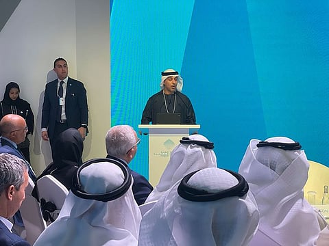 UAE Education Minister Ahmed Belhoul Al Falasi addressing the World Government Summit in Dubai on Tuesday.