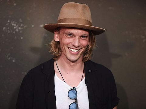 Jamie Campbell Bower arrives at the Los Angeles premiere of "The Black Phone" on TuesdayJune 21, 2022, at the TLC Chinese Theatre in Los Angeles.