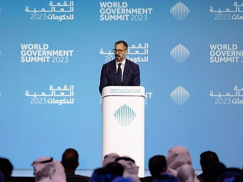 Prince Rahim Aga Khan speaking at the World Government Summit, 2023 in Dubai on Monday