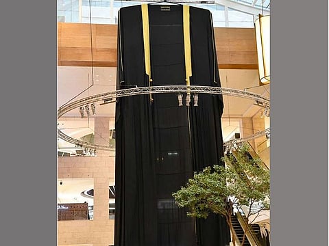 The impressive garment measures 17 by 16 meters.