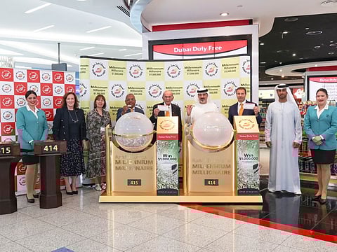 Indian nationals Menna Saju and Prasanth Kethankuzhi each won US$1 million in the Dubai Duty Free Millennium Millionaire Series 415 during the February 15, 2023 draw.