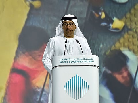Dubai Muncipality Director-General Dawoud Al Hajri addressing the World Government Summit in Dubai on Wednesday.