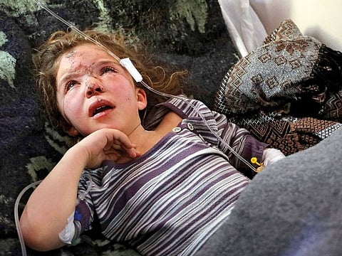 Seven-year-old Jana Al Abdo, who was pulled from under the rubble after a 50-hour rescue operation caused by an earthquake that hit Syria and Turkey, receives treatment at a hospital run by the Syrian American Medical Society near the Bab Al Hawa border crossing with Turkey in the north of Idlib province.  Jana is one of untold numbers of orphans left by the 7.8 magnitude quake.