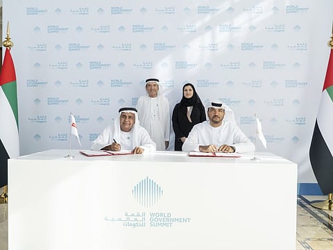 Sarah Al Amiri, Minister of State for Public Education and Advanced Technology, and Zaki Anwar Nusseibeh, Cultural Advisor to the President of the UAE and Chancellor of United Arab Emirates University witnessed the signing of the MoU. Omar Al Suwaidi, Undersecretary of Ministry of Industry and Advanced Technology signed the MoU alongside Dr. Ghaleb Al Breiki, Acting Vice-Chancellor, United Arab Emirates University, on the sidelines of the World Government Summit taking place in Dubai.
