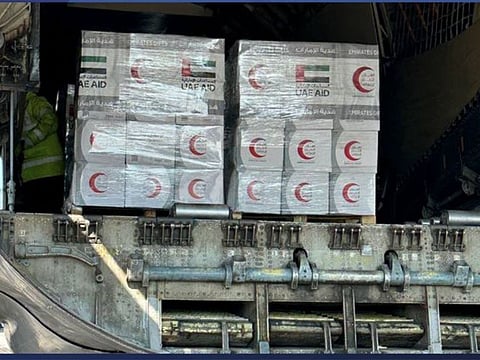 UAE relief supplies for Syria and Turkey being loaded on the 10th consecutive day on Wednesday.