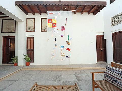 The fragmented quilt that is on exhibition in Al Fahidi