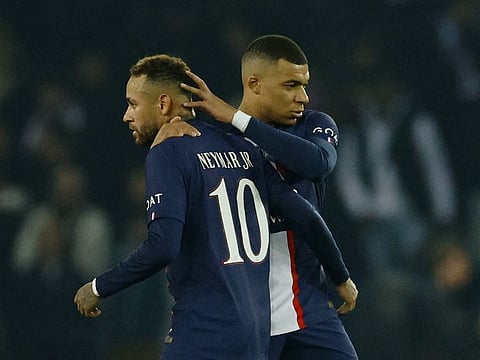 Paris Saint Germain's Kylian Mbappe (right) has seemingly hit out at teammate Neymar.