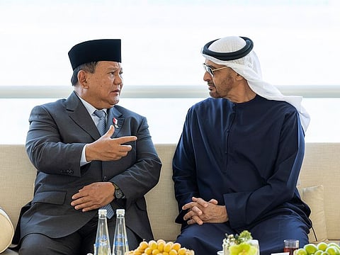 Sheikh Mohamed receives Prabowo Subianto