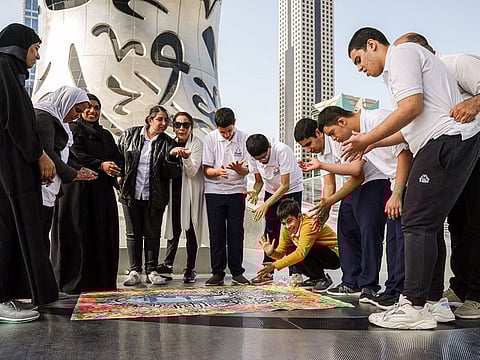 Children of determination during an exclusive visit to the Museum of Future to celebrate the first anniversary on Wednesday