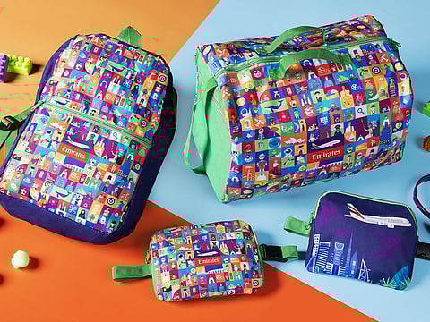 Belt bags, duffle bags and backpacks are constructed from a yarn that is made from 100 per cent recycled plastic bottles.