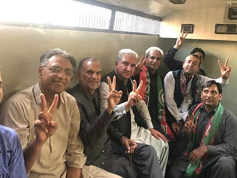 PTI vice chairman and former foreign minister Shah Mehmood Qureshi, PTI secretary general Asad Umar, former Punjab governor Omar Sarfraz Cheema and PTI senator Azam Swati were among the first who offered voluntary arrest on Wednesday in Lahore.