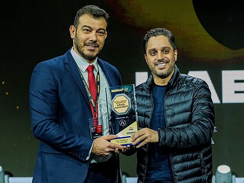 The award was received on behalf of the Federation by Mohammed Al Hosani member of the Martial Arts Committee.