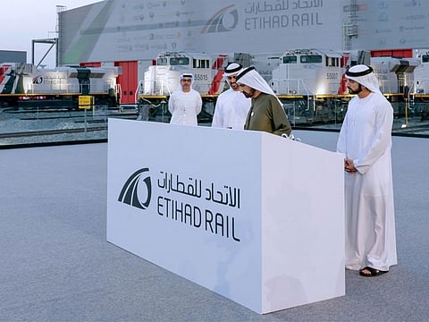 Sheikh Mohammed launches UAE's national railway network.