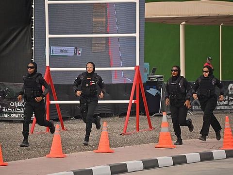 The only women's team compete fiercely - especially in challenges designed for all-men SWAT teams