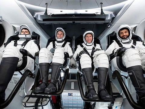 Crew-6, including UAE astronaut Sultan Al Neyadi (right)