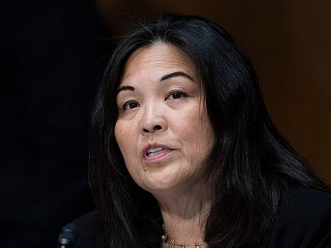 Julie Su speaks during a hearing of the Senate Health, Education, Labor and Pensions Committee for her to be Deputy Secretary of Labor, on Capitol Hill, March 16, 2021, in Washington.