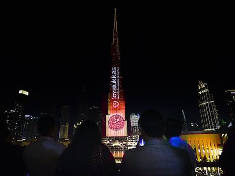 The Burj gets a sparkle of gold, with Joyalukkas using the landmark to define its 35 years of operations in the UAE.