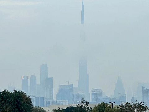 Clouds cover Burj Khalifa on March 1