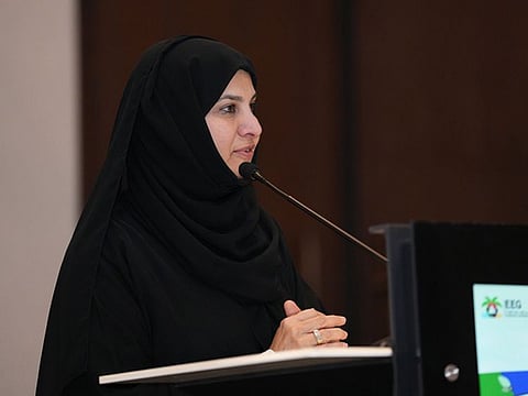 Habiba Al Mar’ashi, Co-Founder and Chairperson of EEG, addressing the forum in Dubai