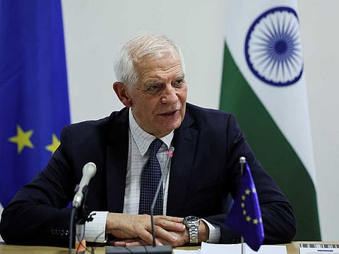 High Representative of the European Union for Foreign Affairs and Security Policy Josep Borrell attends a news conference, ahead of the G20 Foreign Ministers' meeting, in New Delhi, India March 1, 2023.