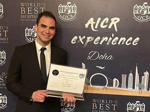 Elias Abou Jaoude, 23, is also the country-level UAE topper in the global contest