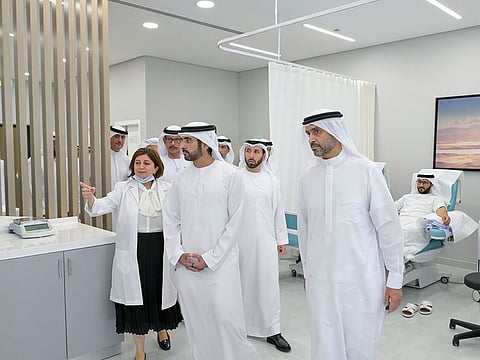 Sheikh Hamdan bin Mohammed bin Rashid Al Maktoum, Crown Prince of Dubai and Chairman of The Executive Council of Dubai, visiting Dubai Health Authority on Monday