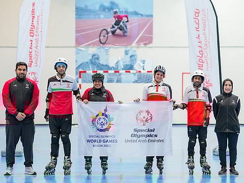 Special Olympics UAE athletes held various training sessions during the camp across different sports, including beach volleyball, volleyball, basketball, athletics, equestrian, roller-skating, table tennis, powerlifting, swimming, badminton, bowling, and cycling.