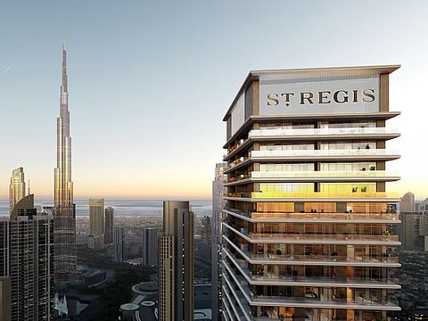 The St. Regis Residences in Downtown Dubai is from the Adventz Group and is scheduled for completion in 2025.