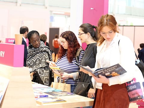 Visitors to PublisHer stand at Bologna Children’s Book Fair.