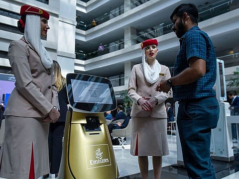 The device can scan the traveller’s biometrics while a passport scanning slot captures other key details.