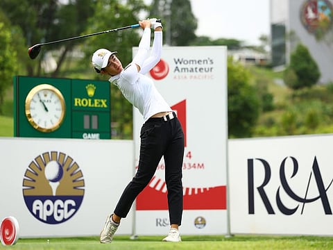 Eila Galitsky of Thailand has recorded rounds of 69 and 67 to be tied for the lead at the Women’s Amateur Asia-Pacific championship in Singapore