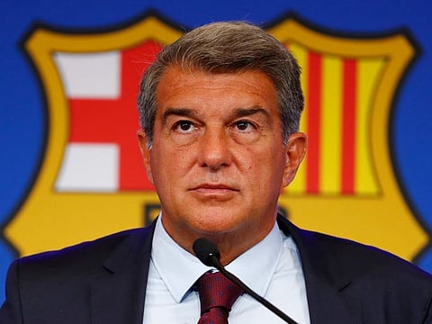 Barcelona President Joan Laporta. Spanish state prosecutors have formally accused Barcelona of corruption because of its payments of large sums of money for several years to the vice president of the refereeing committee.