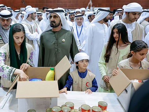 His Highness Sheikh Mohammed bin Rashid Al Maktoum, Vice President and Prime Minister of the UAE and Ruler of Dubai, at the event on Monday