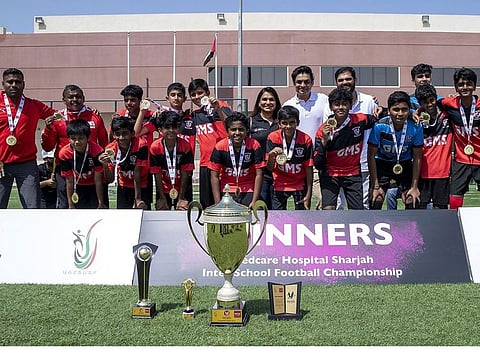 GEMS Millennium School Sharjah emerged winners of the inaugural Medcare Interschool Football Championship.