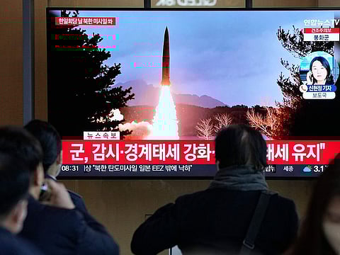 North Korea test-launched an intercontinental ballistic missile in a display of military might Thursday