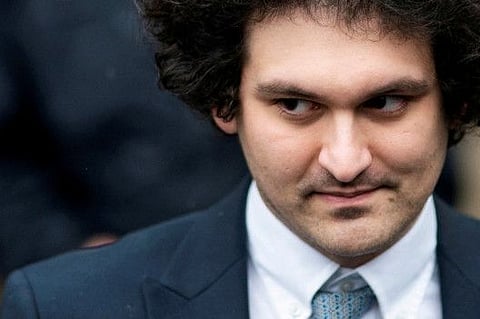 Former FTX Chief Executive Sam Bankman-Fried, who faces fraud charges over the collapse of the bankrupt cryptocurrency exchange, exits the Manhattan federal court in New York City.