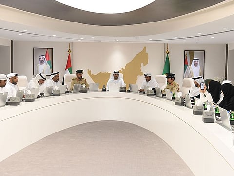 The Dubai Police briefing on the crackdown against begging during Ramadan in Dubai on Thursday.