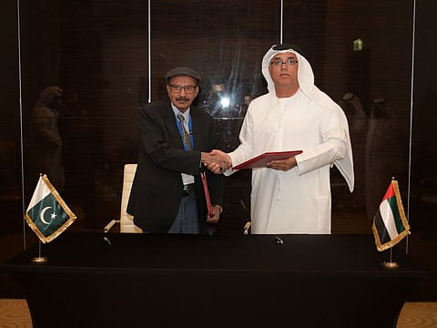 The weather cooperation agreement was signed by Dr Abdullah Ahmed Al Mandoos, NCM director, and Mahr Sahibzad Khan, PMD director general permanent representative of Pakistan with the World Meteorological Organisation (WMO)