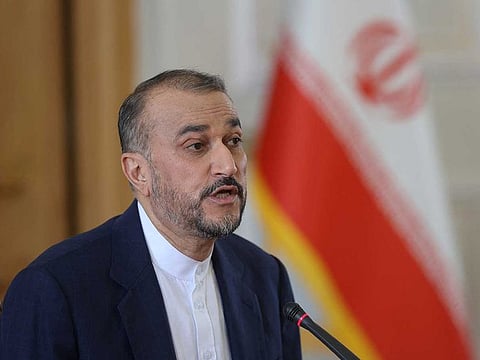 Iranian Foreign Minister Hossein Amirabdollahian speaks during a news conference in Tehran, Iran March 19, 2023.