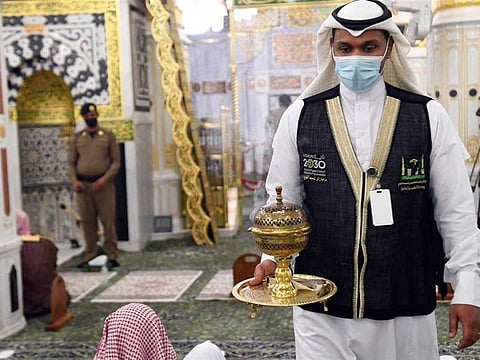 An array of special fragrances like amber, musk, and oud will be used at the Prophet's Mosque in Saudi Arabia during Ramadan.