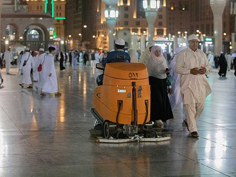 Extra efforts are being taken to clean and disinfect the Prophet’s Mosque during the month of Ramadan.