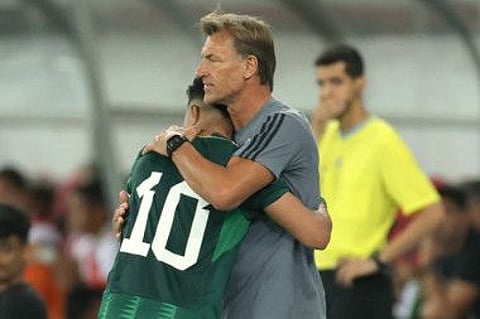 Herve Renard (right) has left his position as coach of Saudi Arabia.